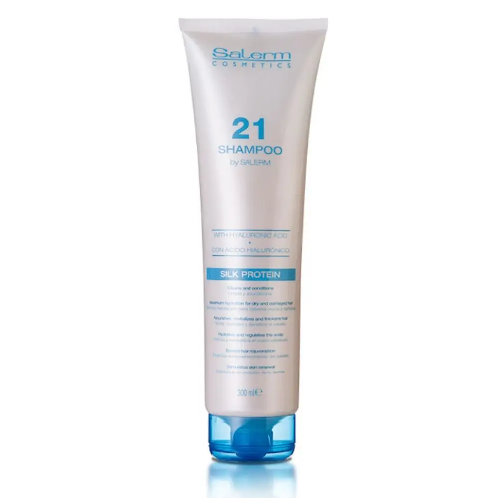 Salerm 21 Champú Reparador Con Ácido Hialurónico para cabellos secos y dañados