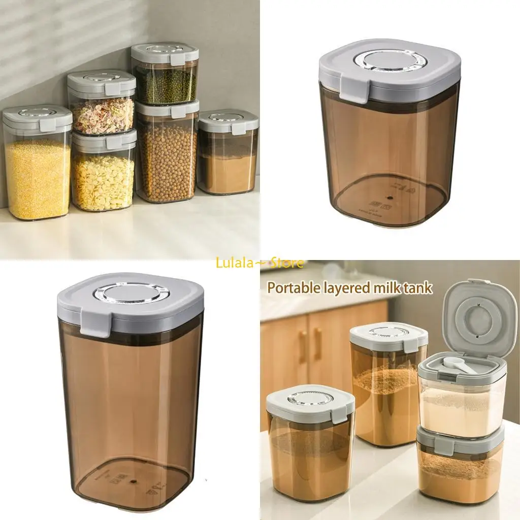 

Y4QA Канистра с двойным замком, органайзер для сохранения свежести детского питания, портативный