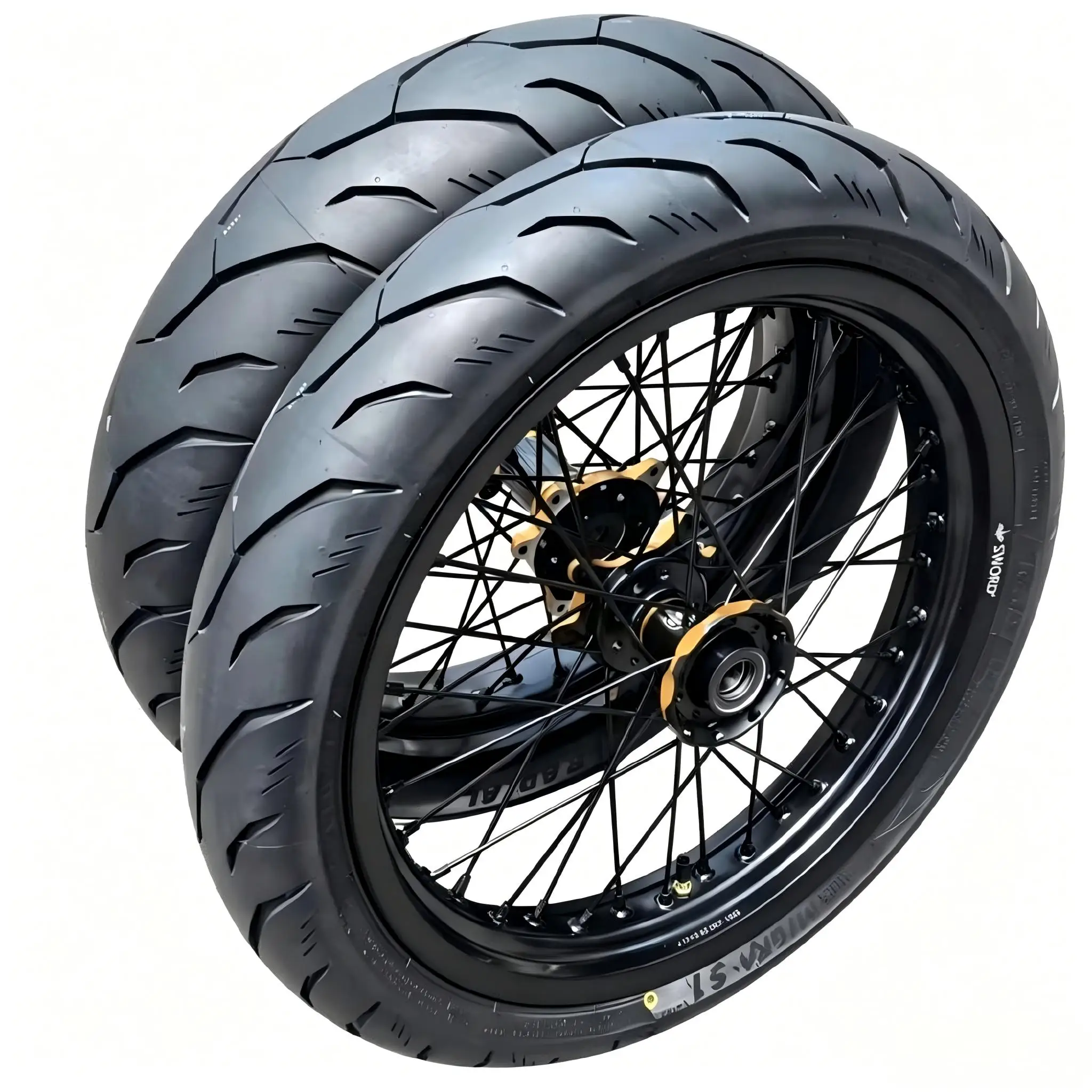Ultra Bee 17 Inch Supermoto Wheels CNC Alloy Hubs 110/80-17 130/70-17 Road Tire Set High Performance E-bike Parts