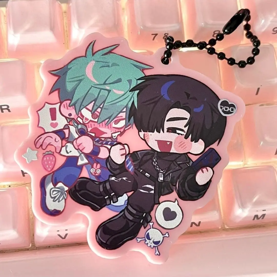 Anime Alien Stage Till Ivan Cosplay Key Chain Cute Cartoon  Acrylic Pendant Keyring Backpack Keychains Accessories Pendant