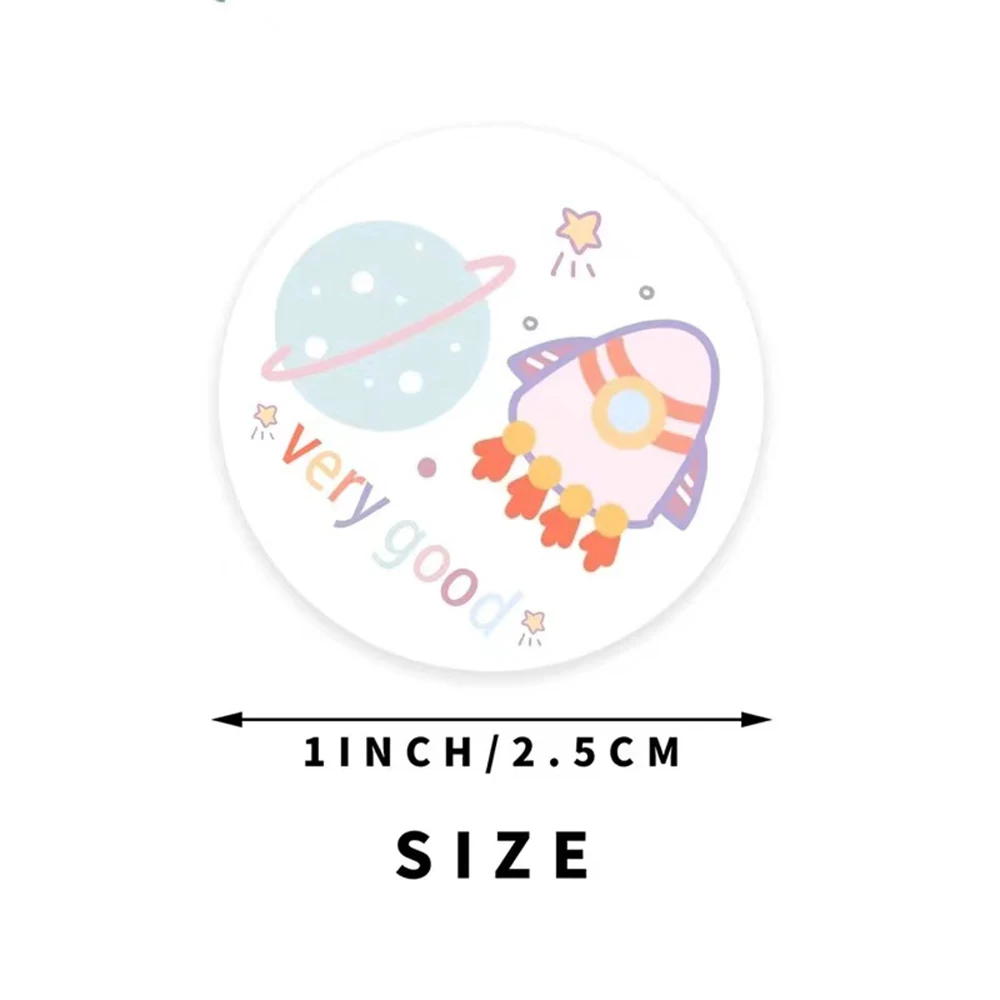 500pcs Astronaut Reward Stickers Cute Animal Sticker For Kid Classic Toy Gift Decor Envelope Packing Box Sealing Labels