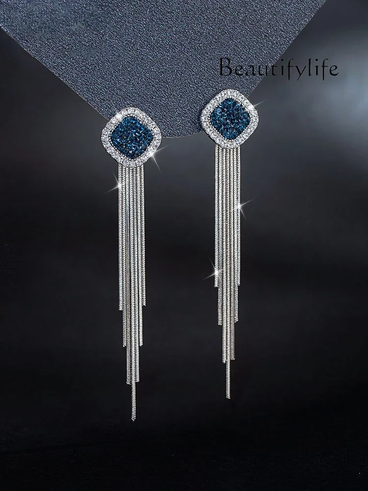 Tassel Earrings Women's Sterling Silver Niche Design High-end Earrings