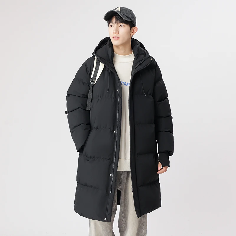 Winter Mode Jugend Mittlere und Lange Kleidung Männer Koreanische Version Beliebte Brot Unten Baumwolle Verdickt Warme Mantel männlichen bobojaco