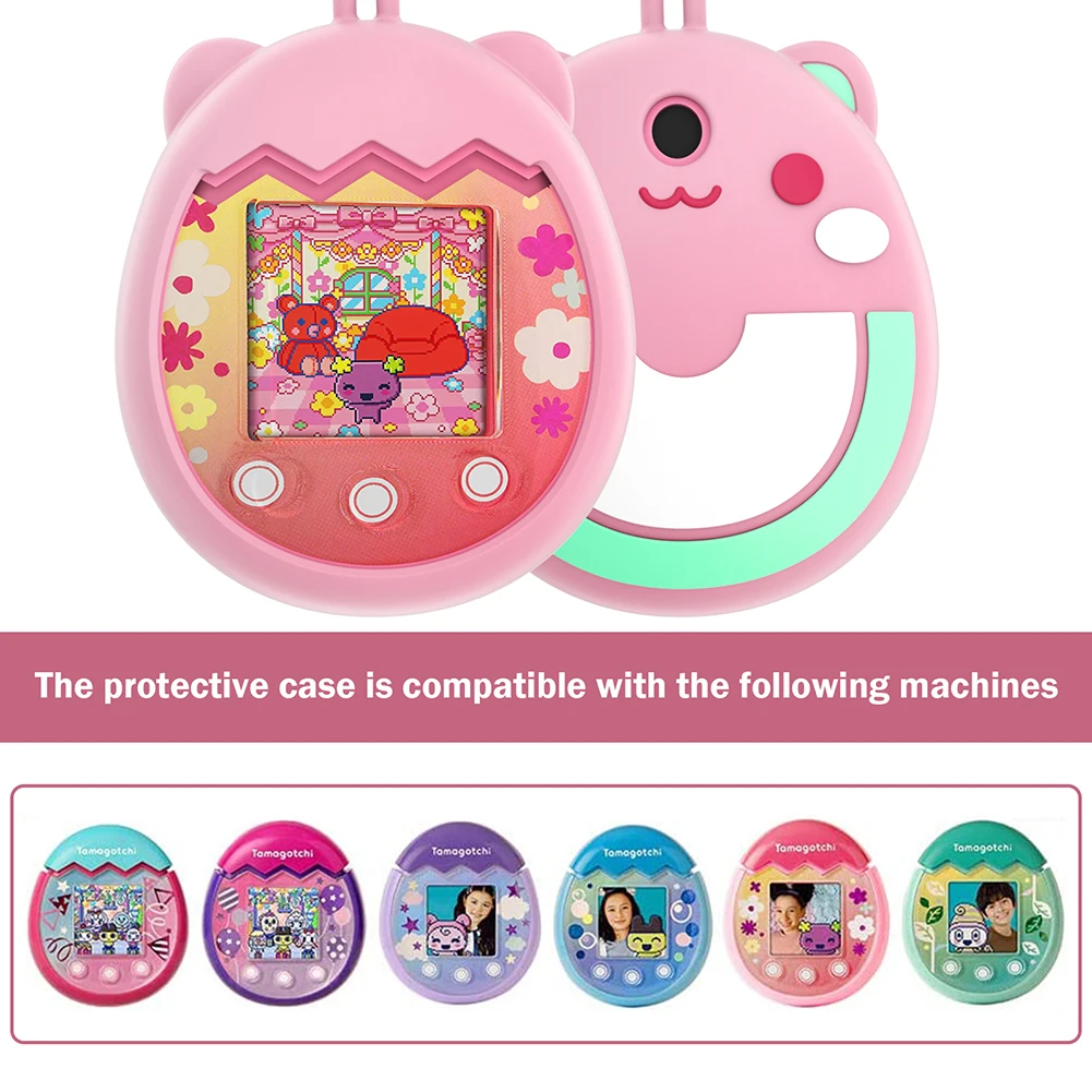 Cute Cartoon Silicone Cover Case For Tamagotchi Pix Protective Cover Portable Storage Bags Box For Tamagotchi Pix Kids Toys Gift