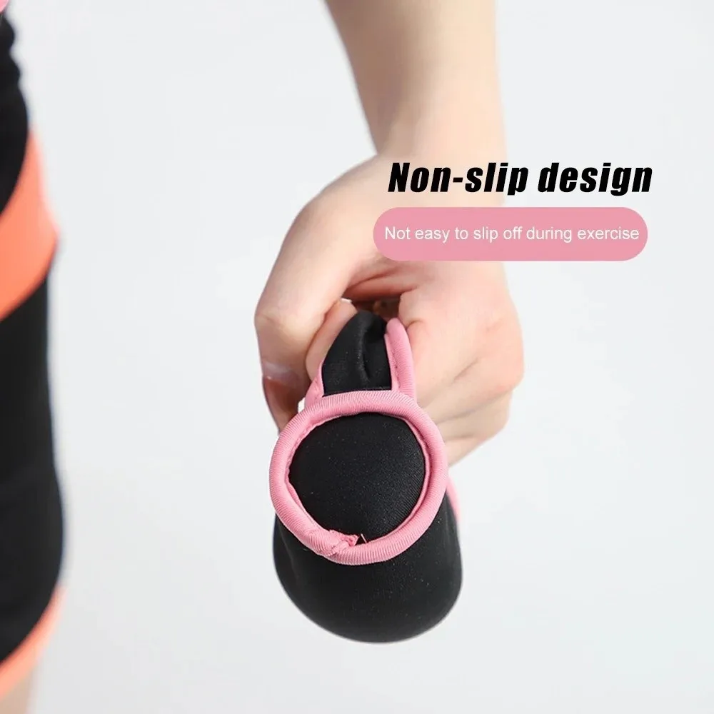 1 Pair Unisex Design Hand Weights Set Breathable Weight Gain Soft Dumbbells Soft Sand 1/2 LB Wrist Support Weights