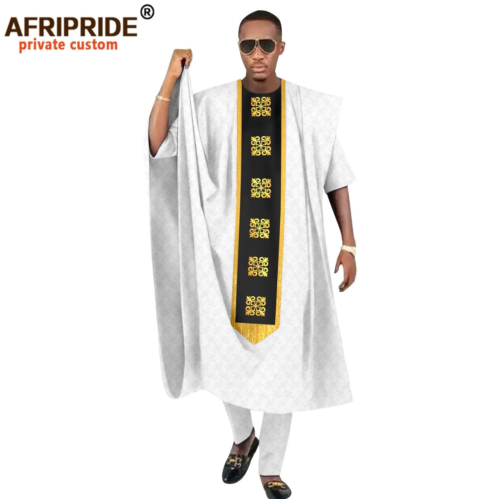 

Африканский этнический новый стиль, повседневный однотонный цельнохлопковый мужской костюм - рубашка + брюки + куртка - мужской костюм