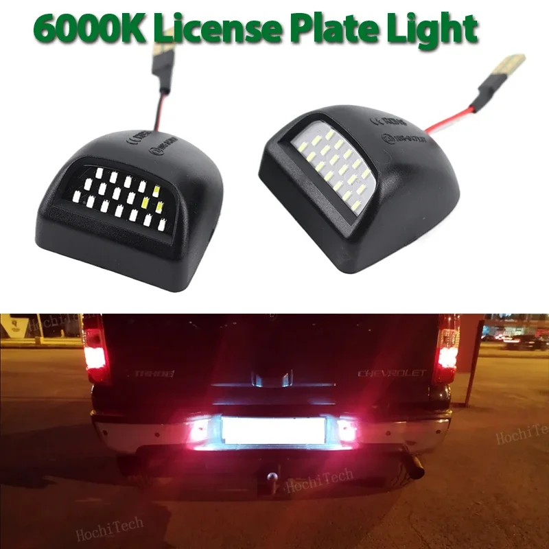 2Pcs Canbus LED License Plate Light For Chevrolet Silverado 1500 2500 3500 Suburban Avalanche Tahoe GMC Sierra Yukon XL White