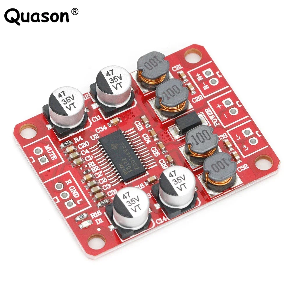 TPA3110D2 Digital Power Amplifier Board Two-channel 2*15W Stereo 3110 Audio Power Amplifier Module DC12V2A Audio Power Amplifier