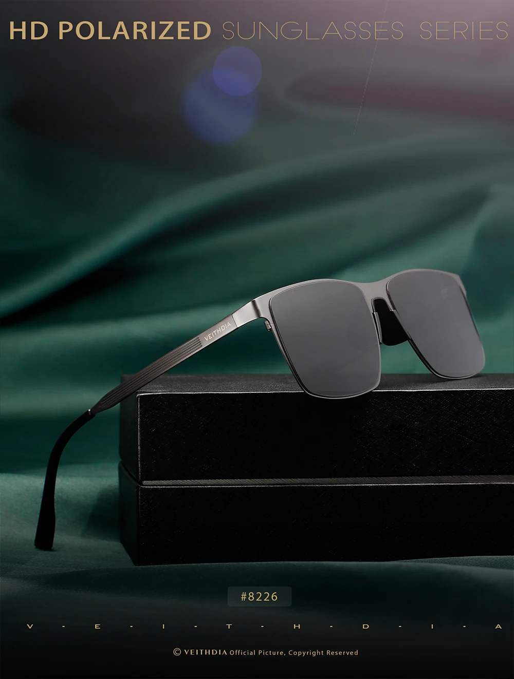 VEITHDIA männer Sonnenbrille Angeln Polarisierte UV400 Nylon Objektiv Im Freien Fahren Brillen Edelstahl Sonnenbrille Für Männliche V8226 – Detail 3