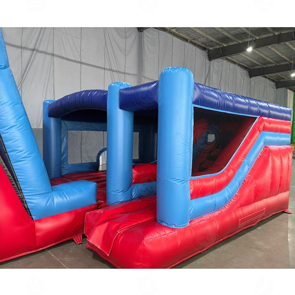 

Комбинированный надувной дом с брезентом из ПВХ, отказовный замок, аксессуары для ремонта с двойной строчкой, модель унисекс, в комплекте воздуходувка