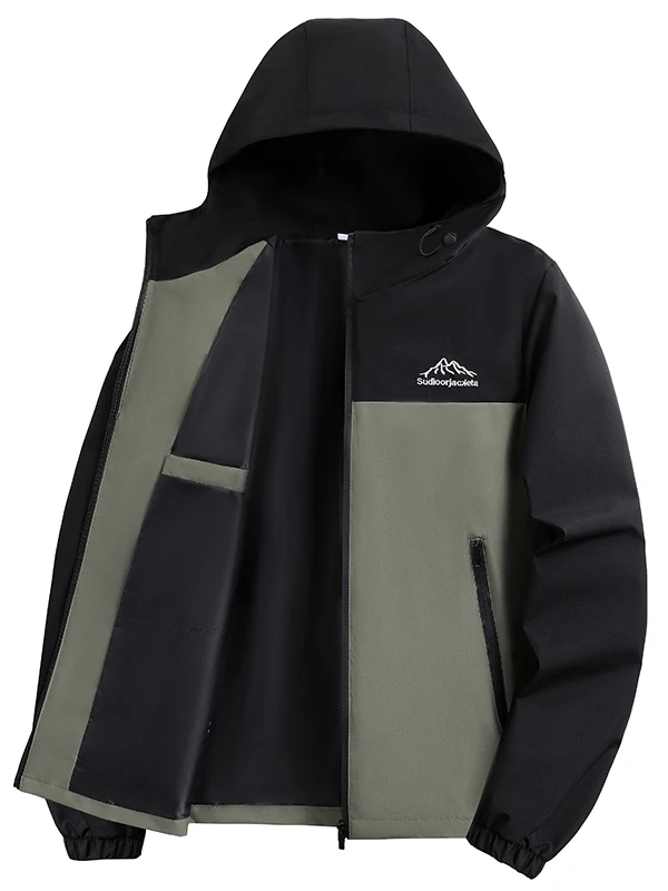 

Мужская повседневная куртка на весну-осень, легкая, ветрозащитная, водонепроницаемая, из полиэстера, с капюшоном, молодежная, свободного кроя