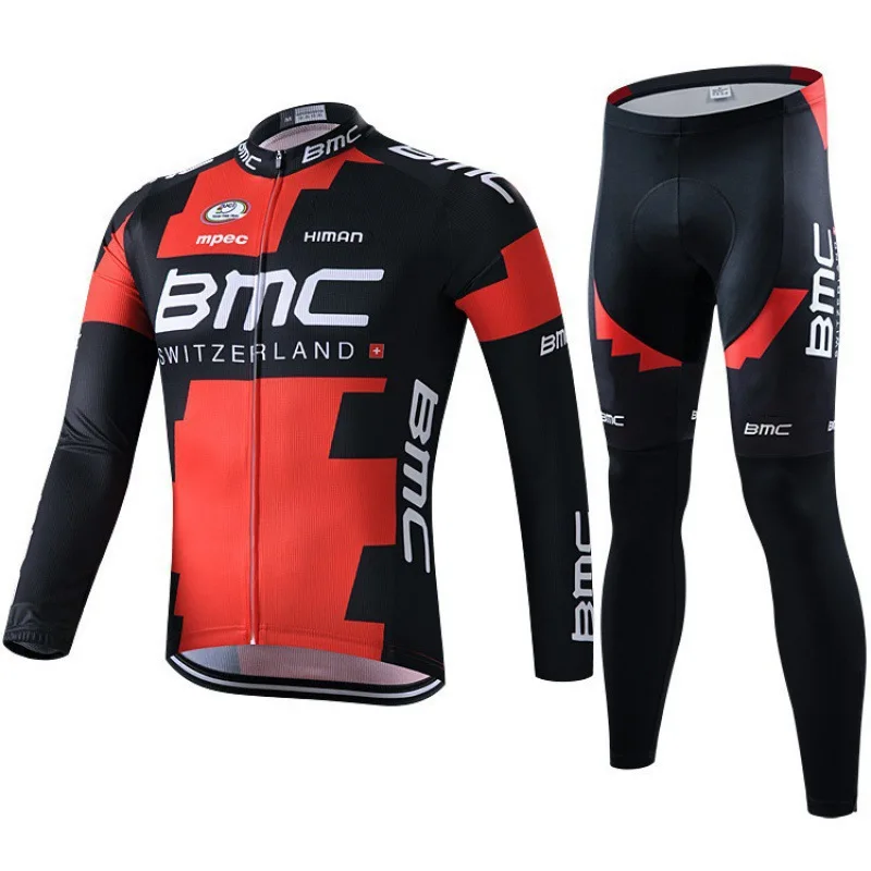 Cycling Wear Set Long Bicycle Jersey Man Sleeve Bike Men Bib Automn Clothing Breathable Equipment Summer Maillot Men's Shirt Mtb