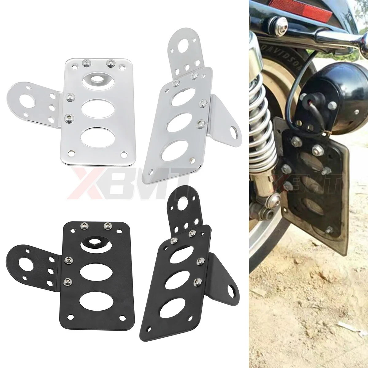 

Motorcycle Side Mount License Bracket Holder License Plate For Harley Sportster Bobber Chopper Cruiser Custom Bike