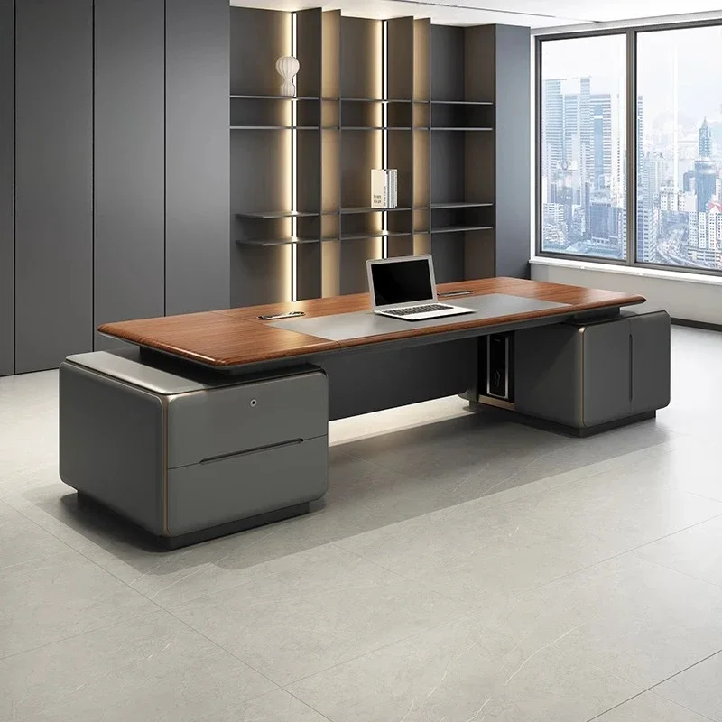 

High-end short side cabinet boss table