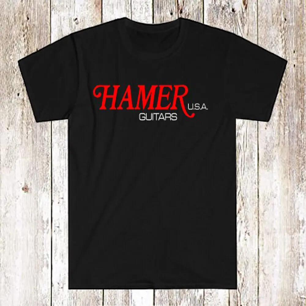 Hamer Guitars USA Men's Black T Shirt Size S 5XL