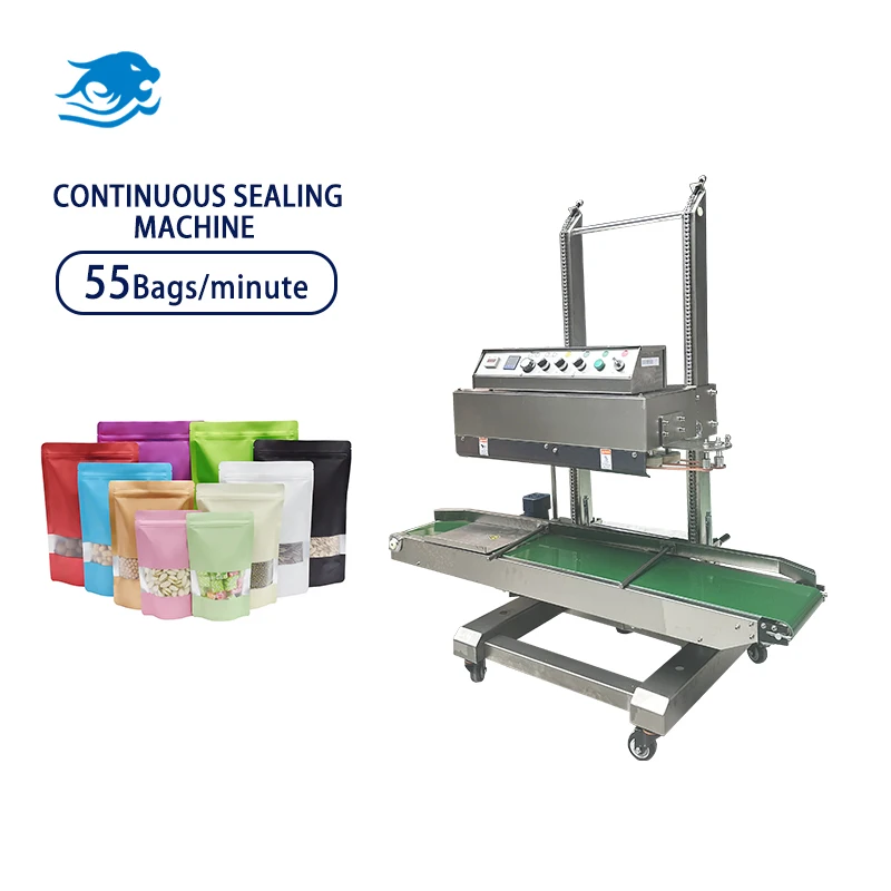Fully Automatic Electric Vertical Continuous Sealing Machine For Beverage Chemical Packaging Aluminum Foil Cowhide Plastic Bags