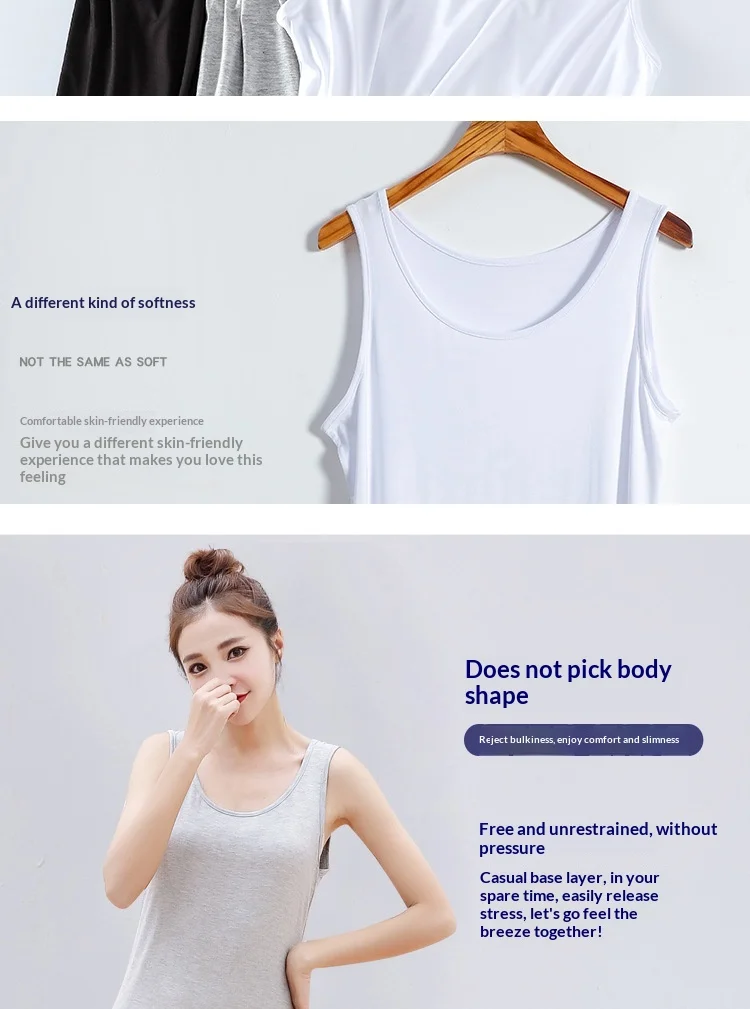 1 40 Momme Modal Sommer-Midikleid für Damen Ärmelloses Locker Sitzendes Tanktop-Kleid Lässiges Layering-Slip-Kleid – Detail 11