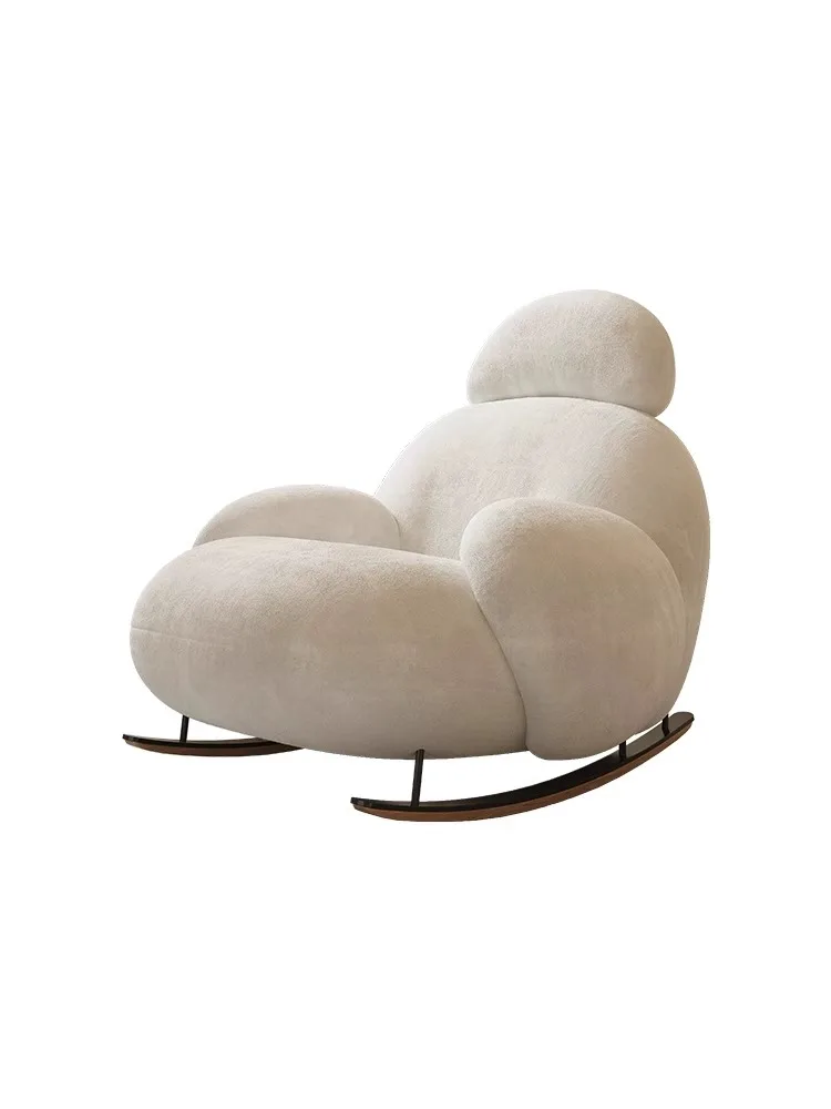 

Nordic Modern Luxury Living Room Chairs Sofa Rocking Lounge Single Lazy Reclining Adult Bedroom Relax Magical Furniture 2024