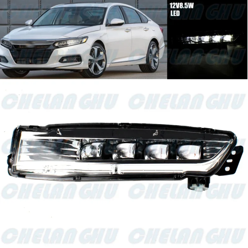 

For Honda Accord 2018 2019 2020 Car accessories Left Side LED DRL Daytime Running Light Front Bumper Fog Lights Lamp