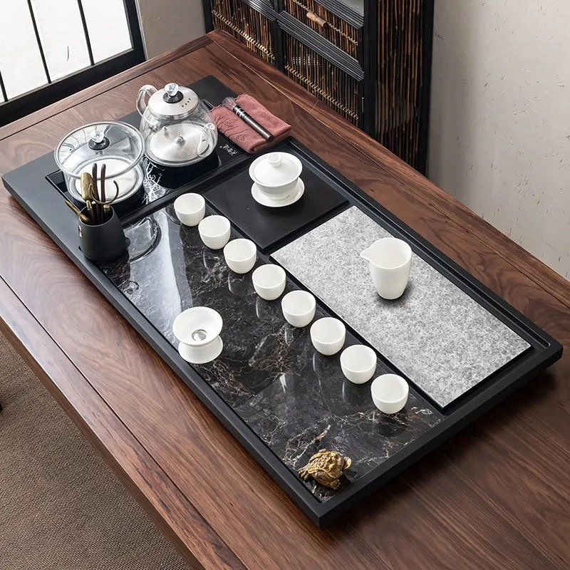 Marble Serving Tea Tray Decorative Valet Rectangle Accessories Office Ceremony Tea Tray Tableware Pot Bandejas Home Decorationgs
