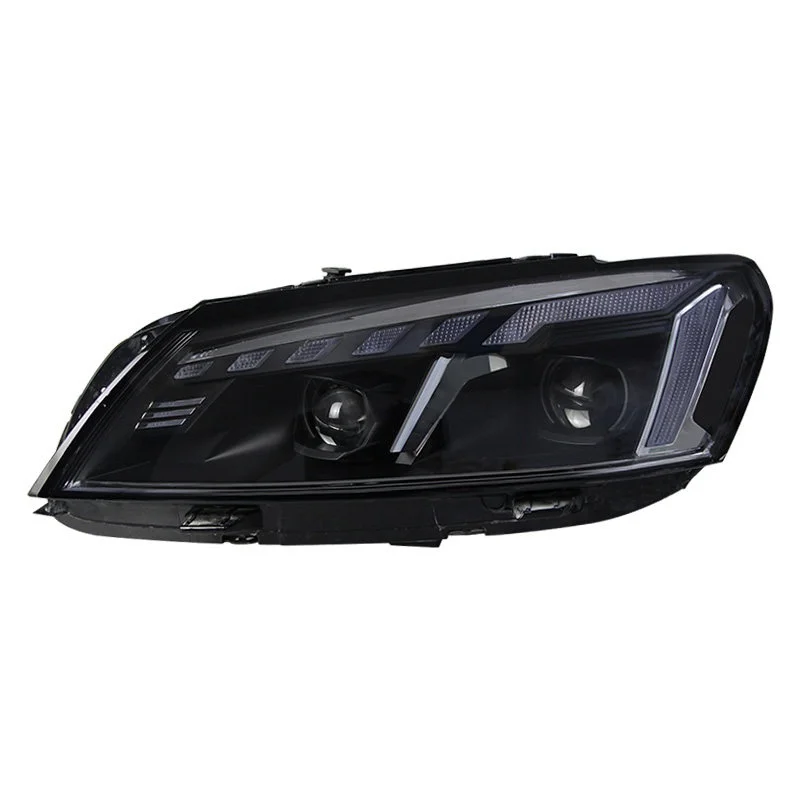 

Фары в сборе для Volkswagen Passat 2011-2015, модифицированные, с дневными ходовыми огнями, динамическим поворотником и двойной линзой