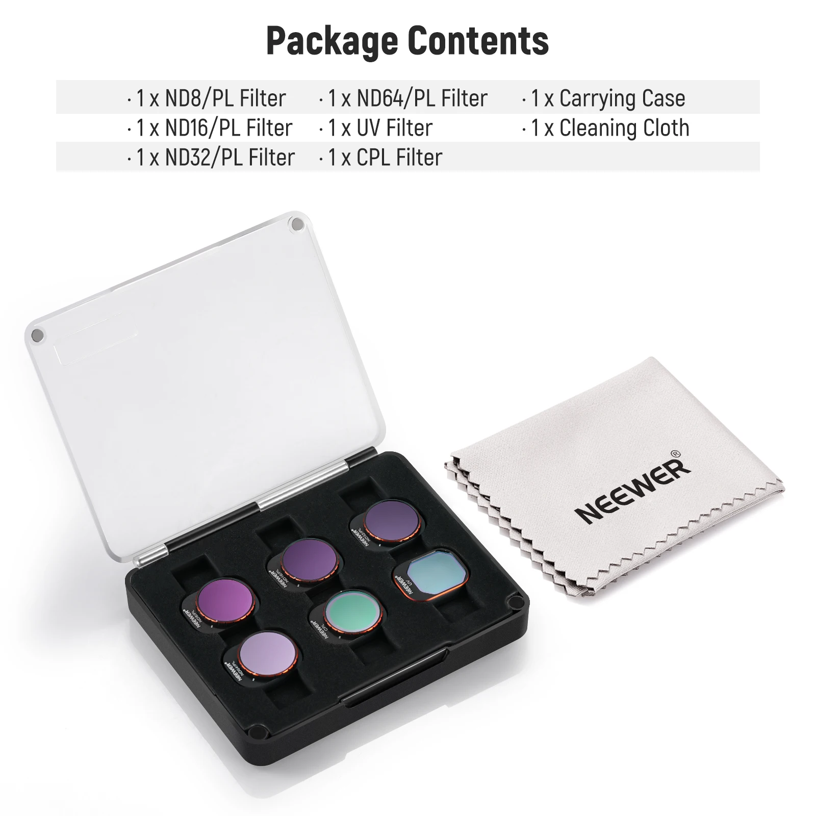 Neues NEEWER ND & CPL Filterset für DJI Mini 4 Pro, 4er-Pack/6er-Pack/8er-Pack Filter Polarisator Drohnenobjektivfilter mit neutraler Dichte – Detail 8
