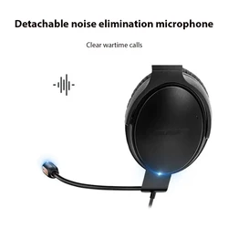 Replacement Game Mic 3.5mm Plug Detachable Gaming Boom Microphone Noise Cancelling Gaming Boom Mic for Bose QC35 QC45