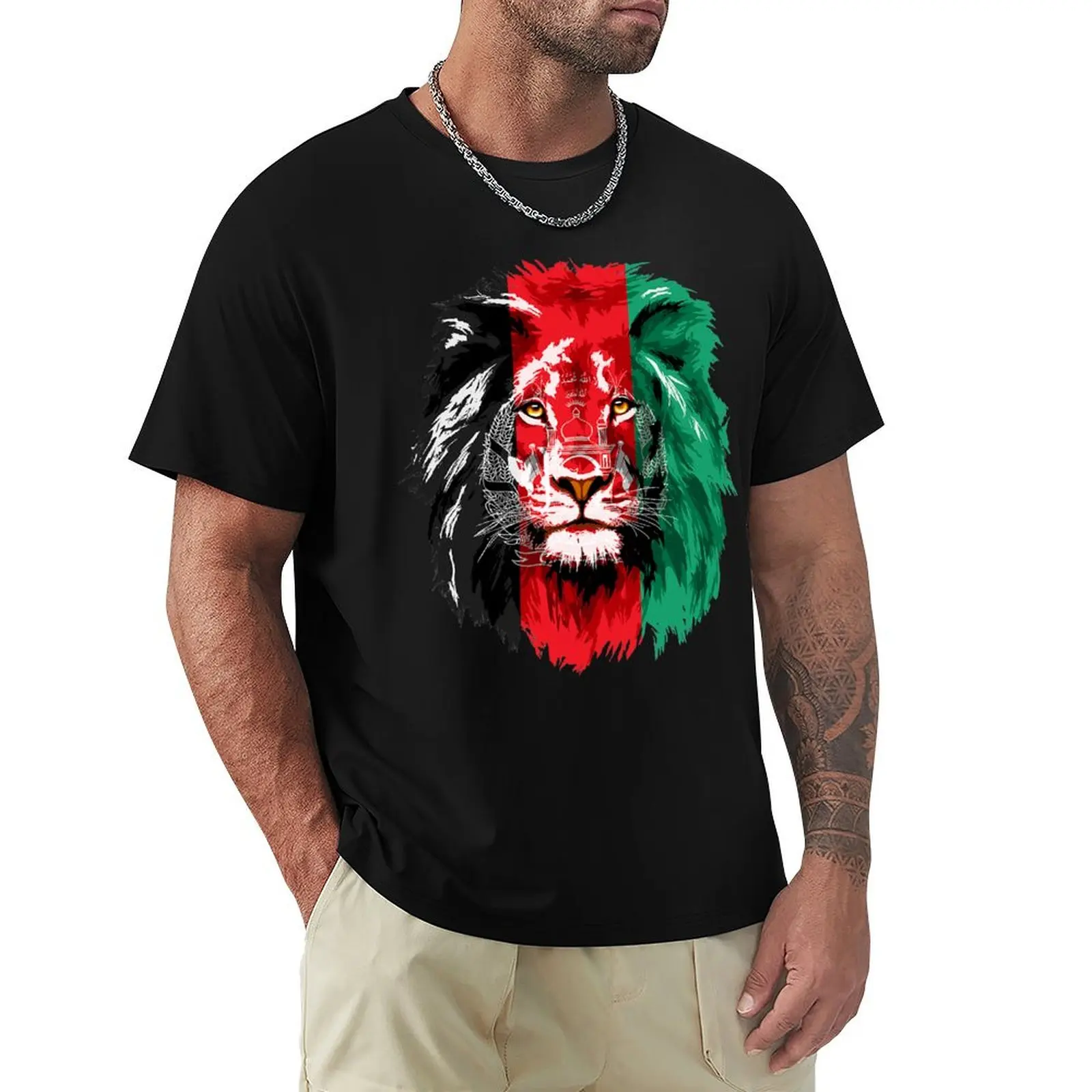 

Afghanistan Flag Lion Free Afghanistan . T-Shirt kawaii clothes oversizeds sweat anime figures oversized t shirts for men