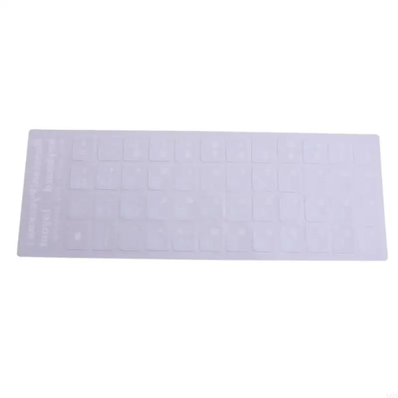Y8AD Colorful Frosted PVC Russian Keyboard for Protection Stickers For Desktop Notebo