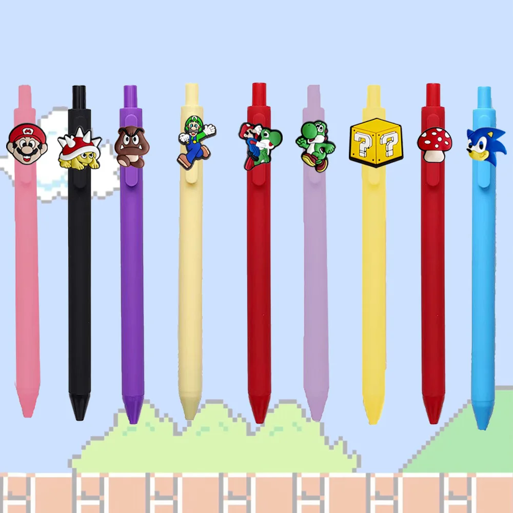 New model Super Marios Theme Ballpoint Pen, Section Push Neutral Pen,l Nurse Pen, Push t Pen