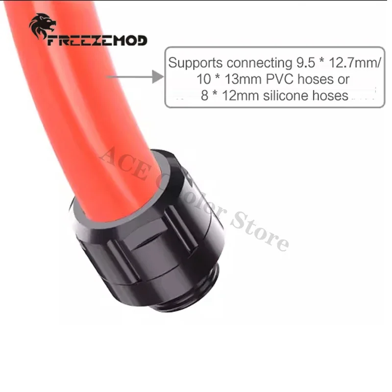 

FREEZEMOD 10*13MM Hose Pipe Fitting For Silicone PE PVC Tube,Smooth Surface 3/8'' Thin Hexagonal Wrench Fixing, PC Water Cooling