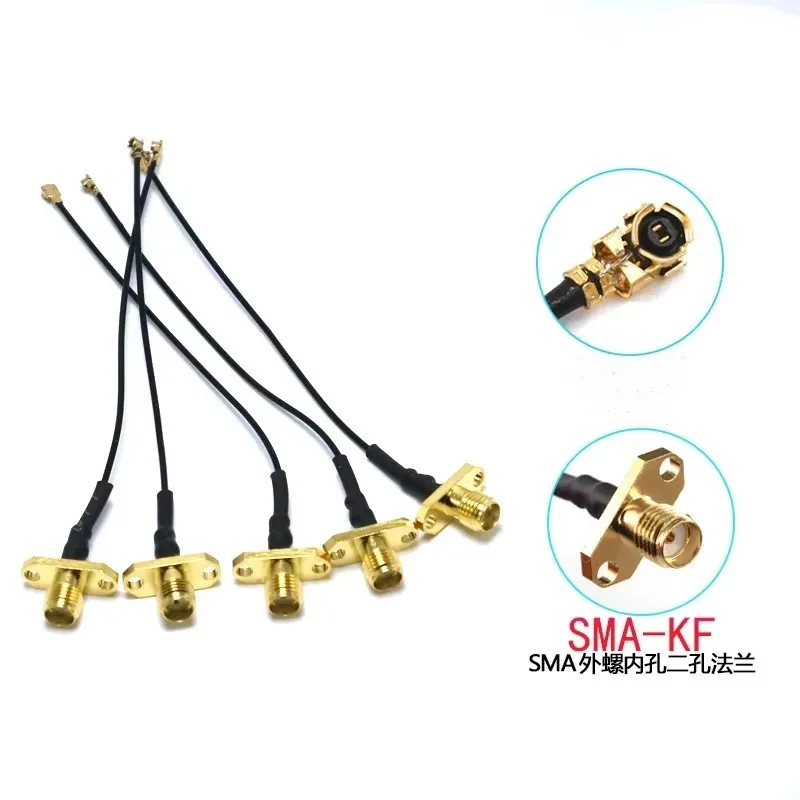5PCS Antenna WiFi Pigtail Cable SMA Female Panel Mount to Ufl./IPX RF1.13 Cable for FPV Drone RC Model Multicopter