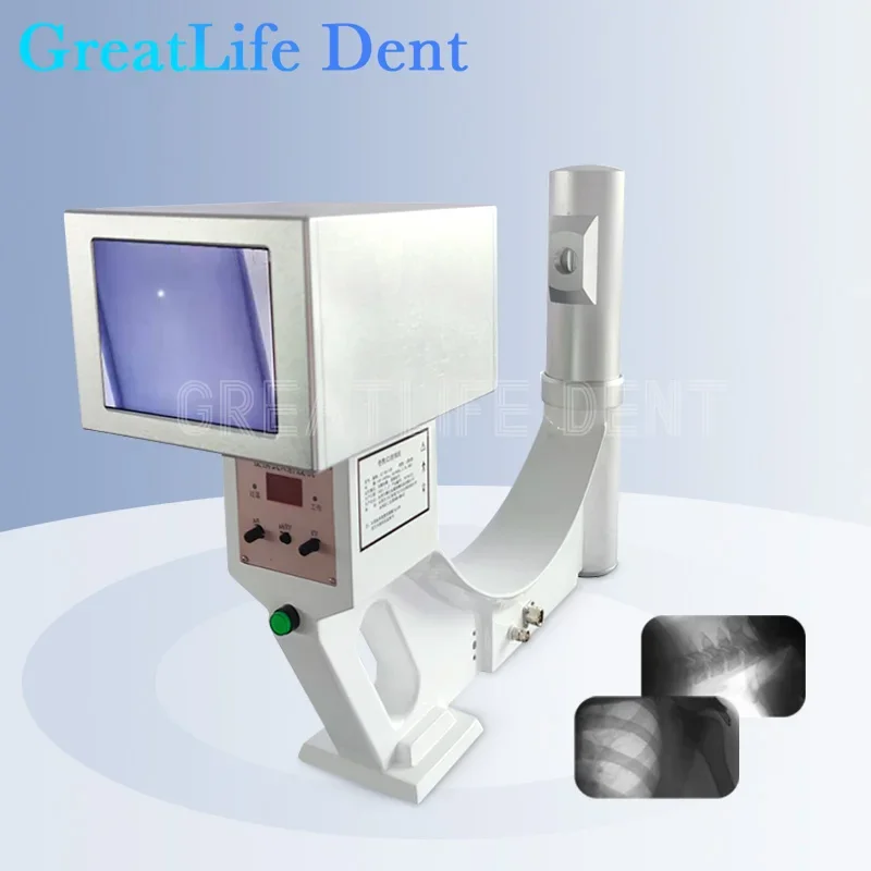 Greatlife Dent 80kv Medische Draagbare Röntgenmachine Orthopedische Fluoroscopie Detectie Veterinaire Huisdieren Hond X Ray Sensor Scanner