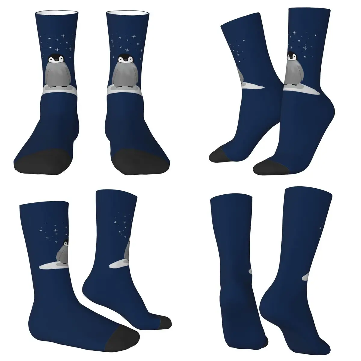 

Happy Little Penguin Socks Harajuku High Quality Stockings All Season Long Socks Accessories for Unisex Christmas Gifts