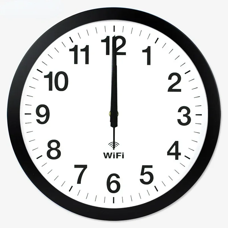 12 Inch Accuracy Smart WIFI  Automatic Time Synchronization Mute Wall Clocks Living Room Modern Home Decore Watch Decor