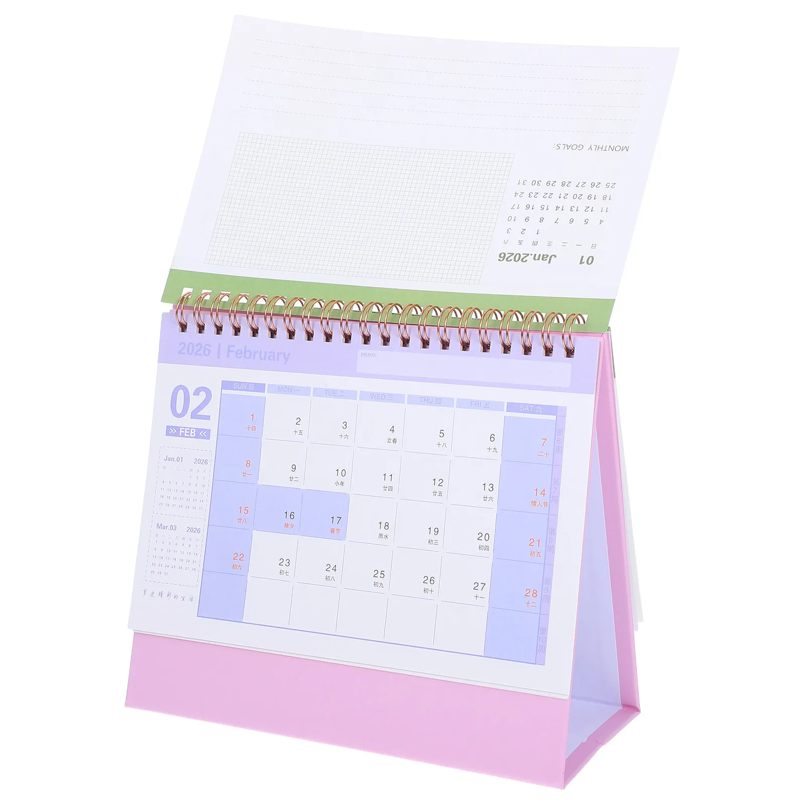 

2026 Table Calendar Freestanding Minimalist Monthly Planner Thick Paper No Bleed Ideal for Office Home Decor Teachers Workers