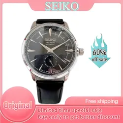 100%Original SEIKO PRESAGE Series Couple Watches High Quality Leather Multifunctional Exquisite Creative Dial Men WristWatches