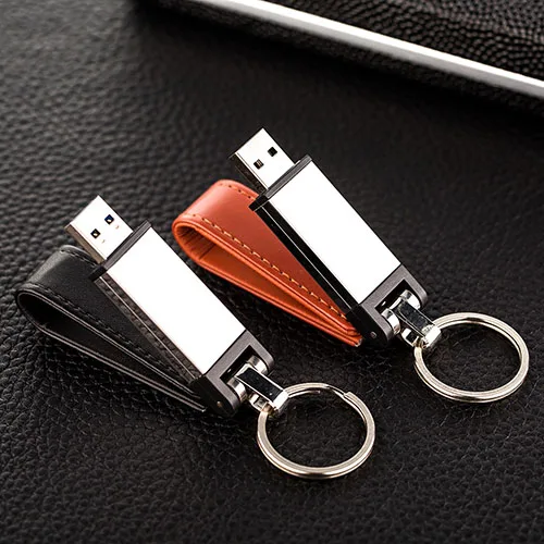 2023High-grade holster 3 colors Leather key chain U Disk pen drive 64G/128G 256GB 512GB usb flash drive memory stick pen drive