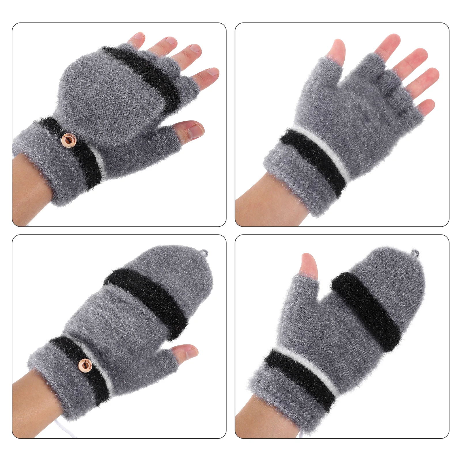 

Heating Gloves Outdoor Thermal Nail Usb Kniit Hand Warmers Rechargeable up Work Electric Waterproof Winter