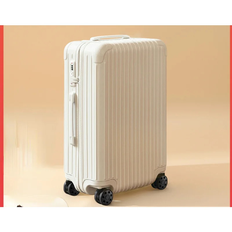 Good-looking Silent Luggage Boarding Universal Wheel Trolley Case Travel Password Leather Suitcase