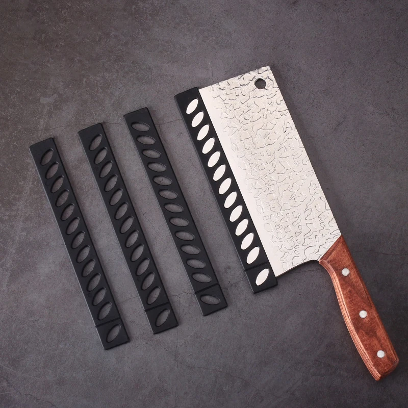 5PC 16.5/18.5/21cm Chef Knife Edge Guards Plastic Black Fruit Knife Blade Protector Cover Kitchen Tool Scabbard 