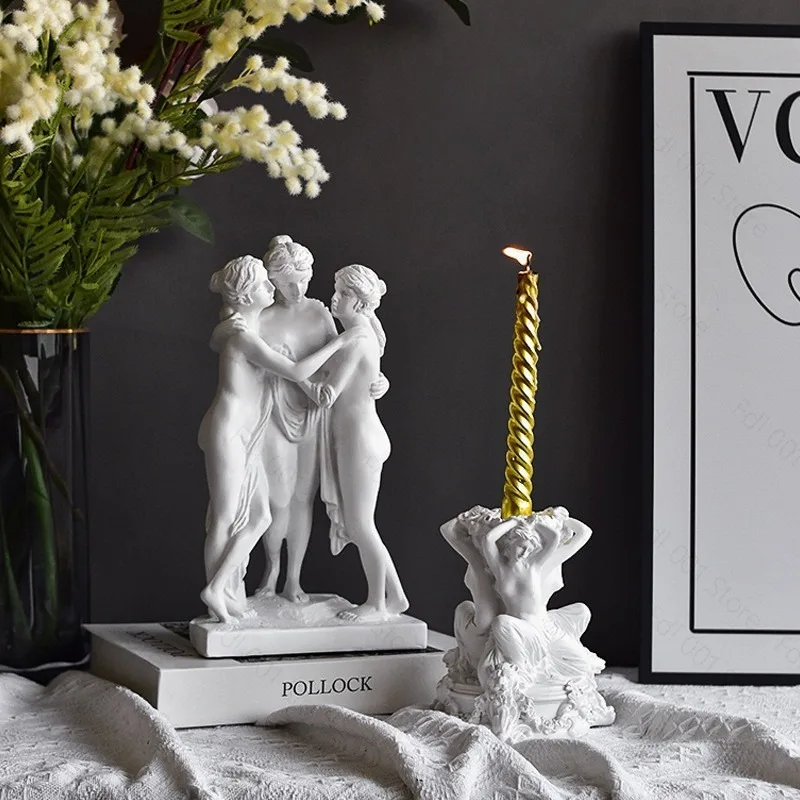 Cross-border Cladding Ancient Greece Muse Figure Sculpture Ornament Muse Statue Craft Gift Home Art Decoration