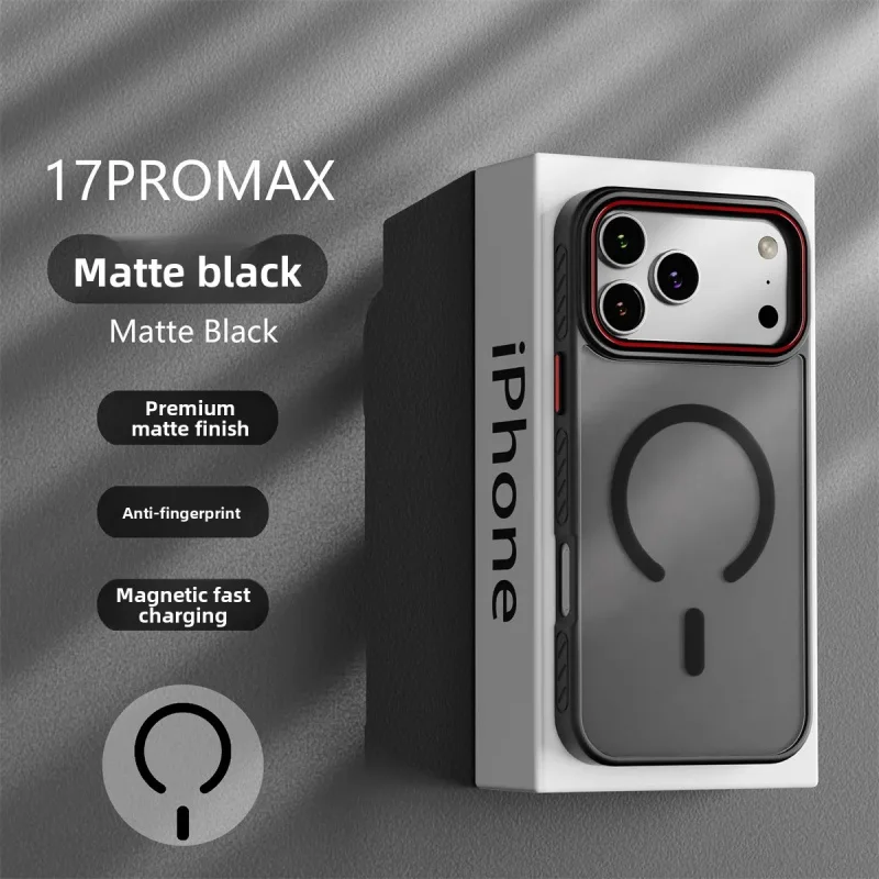 

Luxury For Magsafe Magnetic Translucent Phone Case for iPhone 17 Air 16 15 Plus 14 13 12 11 Pro Max Simple Shockproof Hard Cover