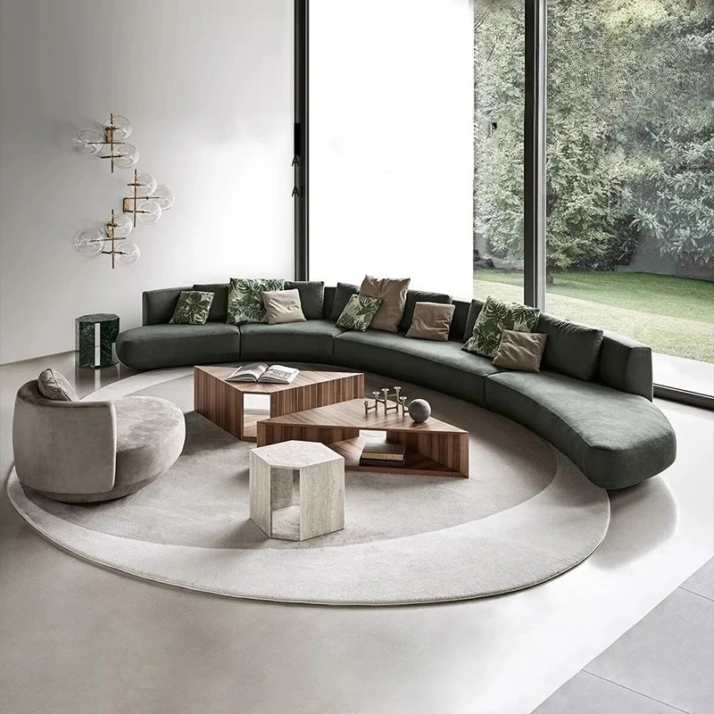 Modern Irregular Plush Rug 4