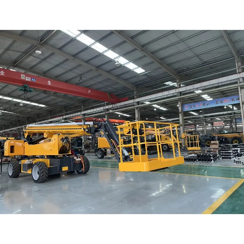 

New Self-Propelled Automatic Aerial Work Platform Cherry Picker Construction Lifter with Crawler Boom Lift