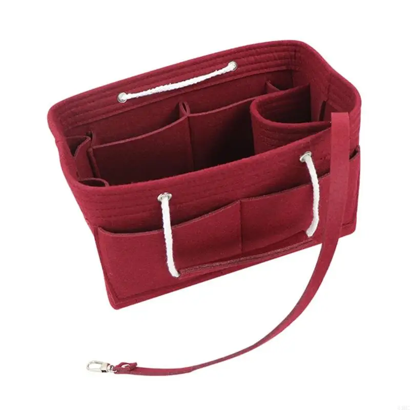 63HC Fashionable Felt Bag Bag Organizers For Structured Inner Handbag Organization Shoulder Bags Makeup Storage