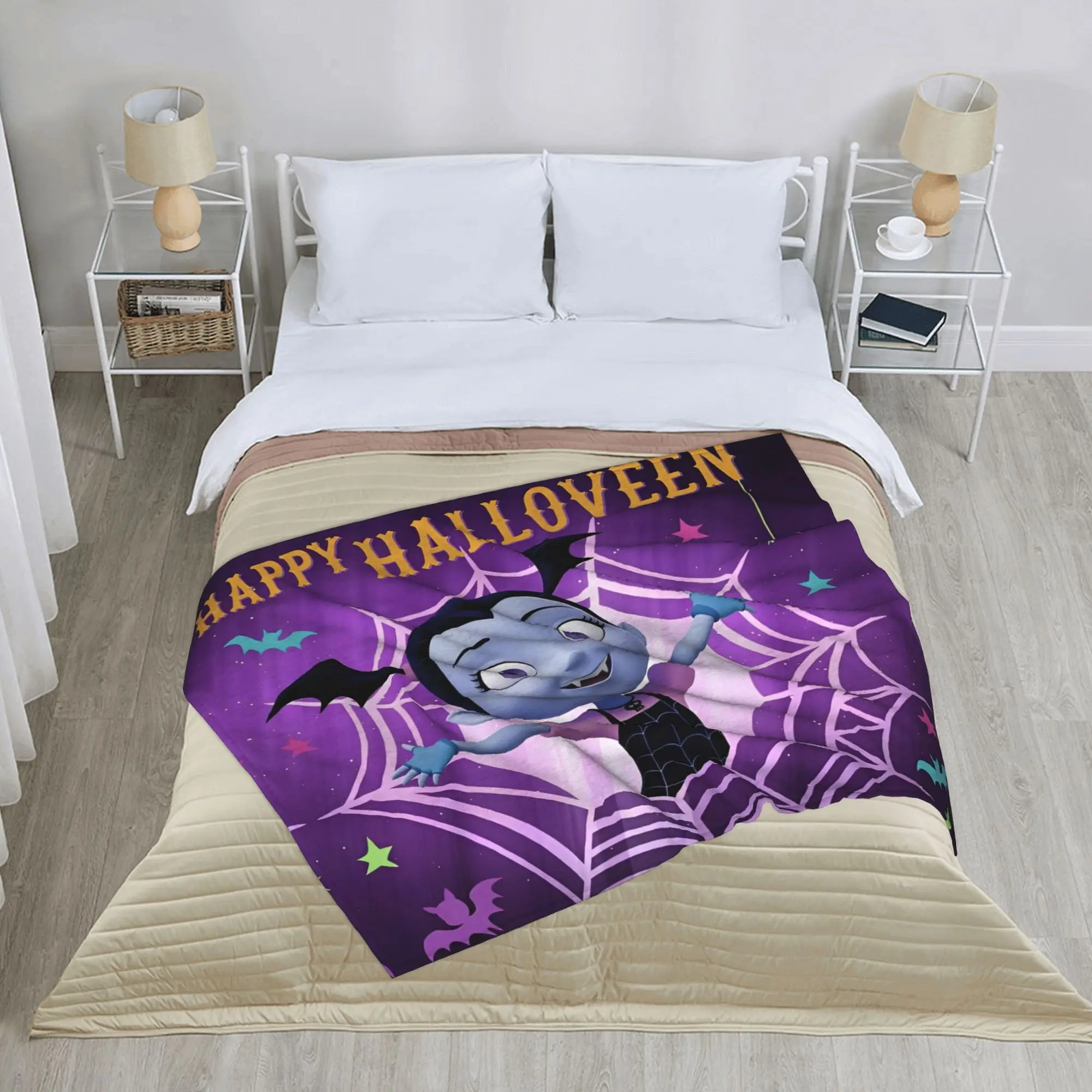 Vampirina في سن المراهقة مصاص دماء بطانية سوبر لينة الدافئة رمي البطانيات للأريكة 50x60 بوصة أحجام متعددة أفخم رقيقة لحاف #1