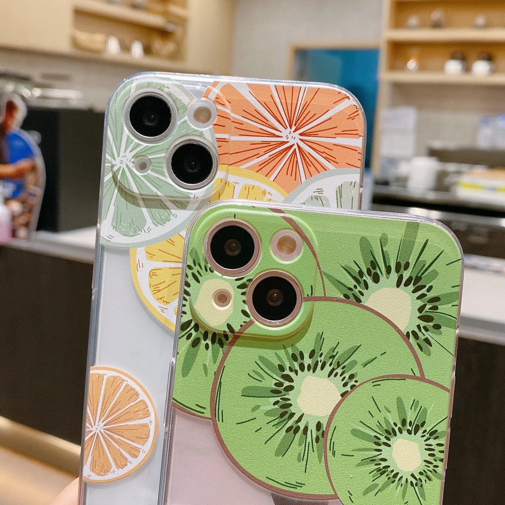 

kiwifruit Orange Phone Case For iPhone 16 15 14 13 12 11 Pro XS MAX 7 XR 8 7 Plus Clear Cover Fundas