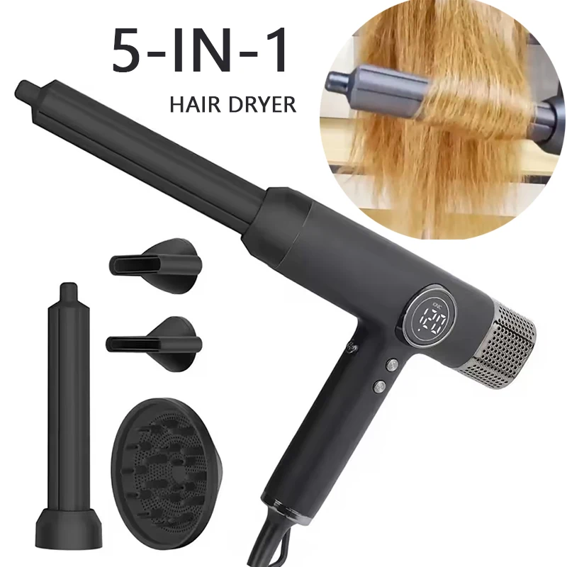1800W Professional Hair Dryer Negative Ions Blow Dryer 110000 RPM High-Speed Brushless Lownoise 5 in 1 Salon Hair Styler Tools
