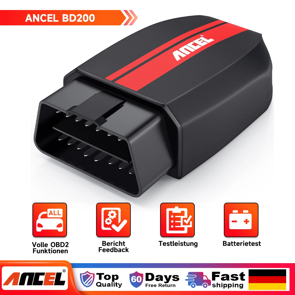 

ANCEL BD200 Bluetooth 5.0 OBD2 Scanner OBD2 Code Reader Engine Fault Scanner Car Diagnostic Tools for Android IOS iPad